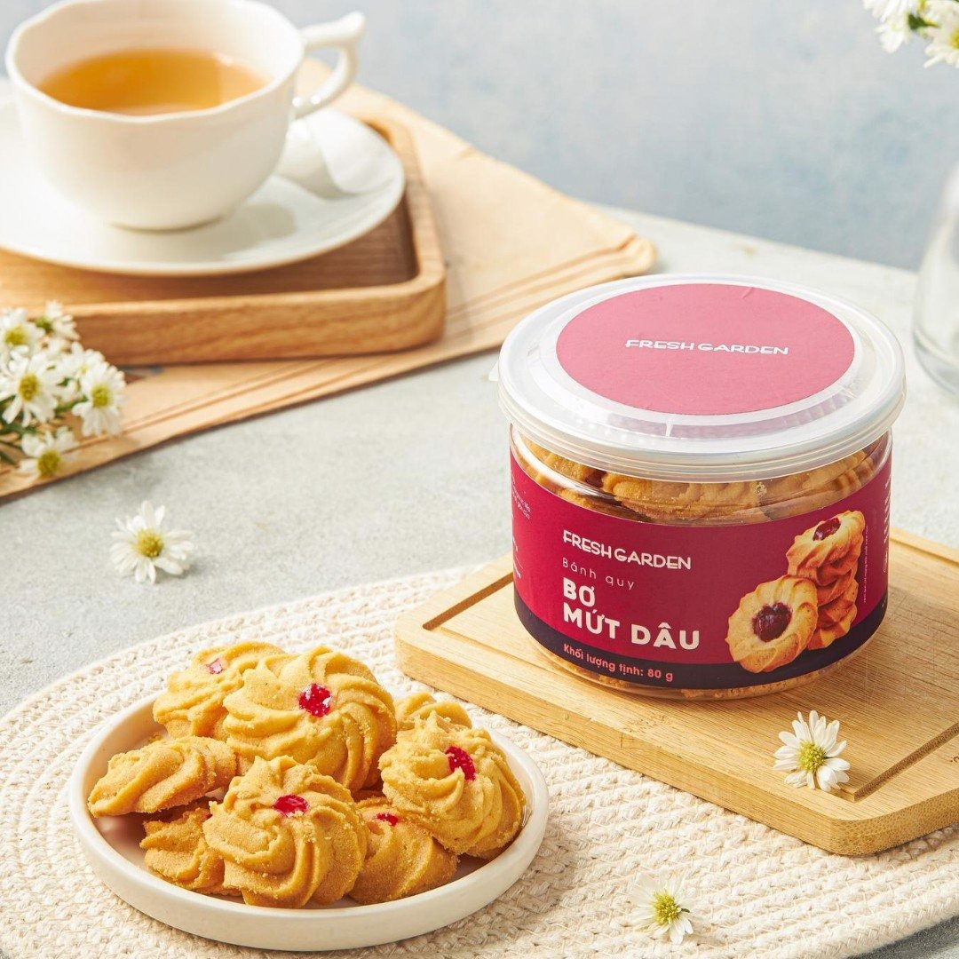 Bánh Quy Bơ Mứt Dâu