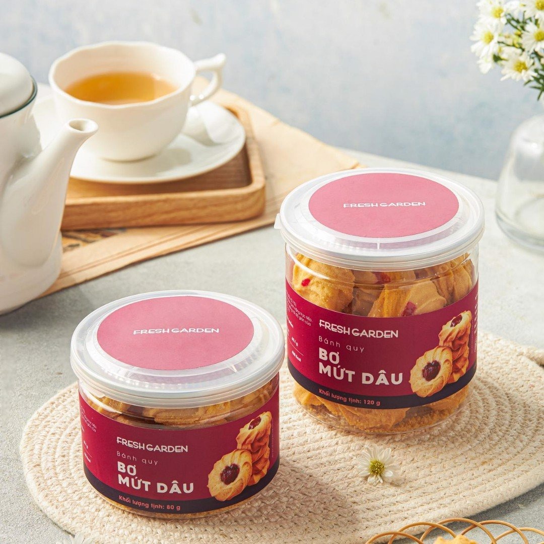 Bánh Quy Bơ Mứt Dâu