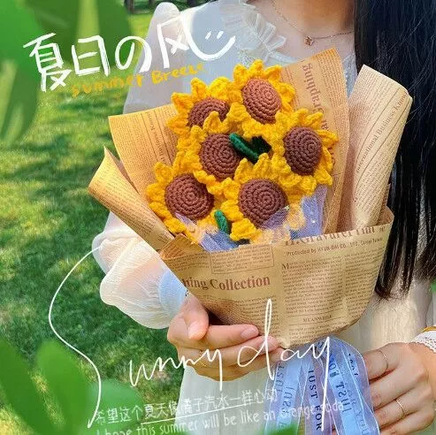 Bật mí 3+ cách đan len hoa hướng dương