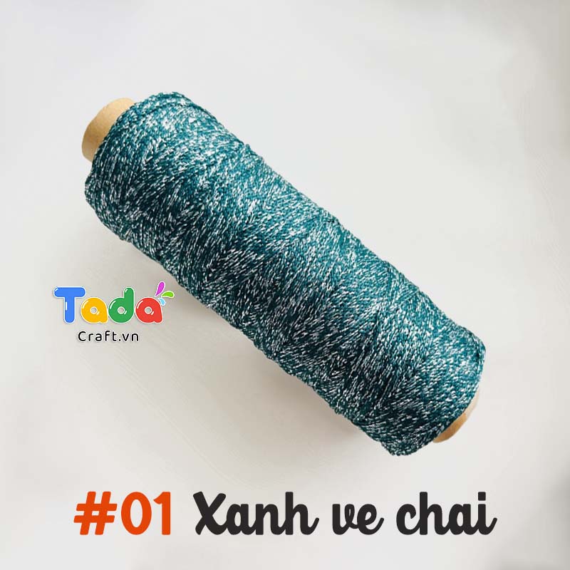 Sợi dệt ống kim tuyến tròn 2mm 125g | Tada Craft