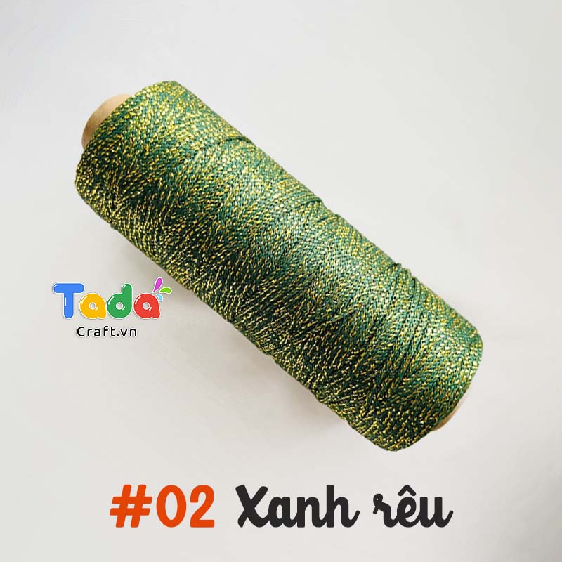 Sợi dệt ống kim tuyến tròn 2mm 125g | Tada Craft