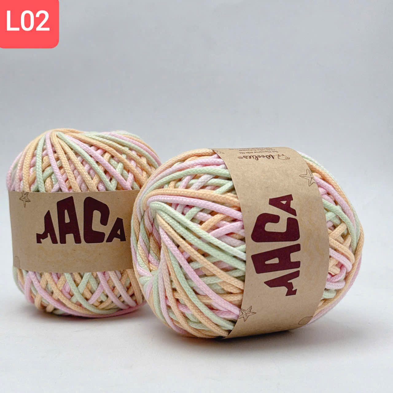 Sợi Maca loang 3mm Woolies 200g | Tada Craft