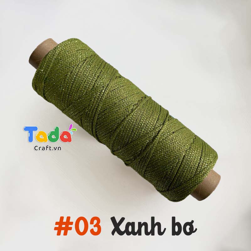 Sợi dệt ống kim tuyến tròn 2mm 125g | Tada Craft