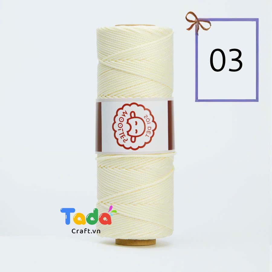 Sợi dệt trơn con cừu Woolies 2mm | Tada Craft