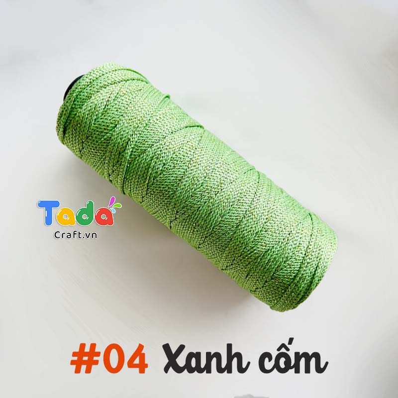 Sợi dệt ống kim tuyến tròn 2mm 125g | Tada Craft