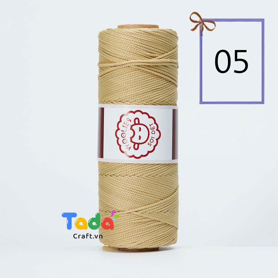 Sợi dệt trơn con cừu Woolies 2mm | Tada Craft
