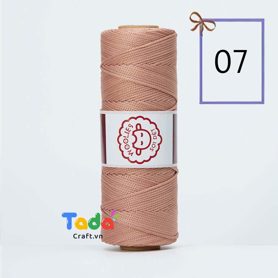 Sợi dệt trơn con cừu Woolies 2mm | Tada Craft