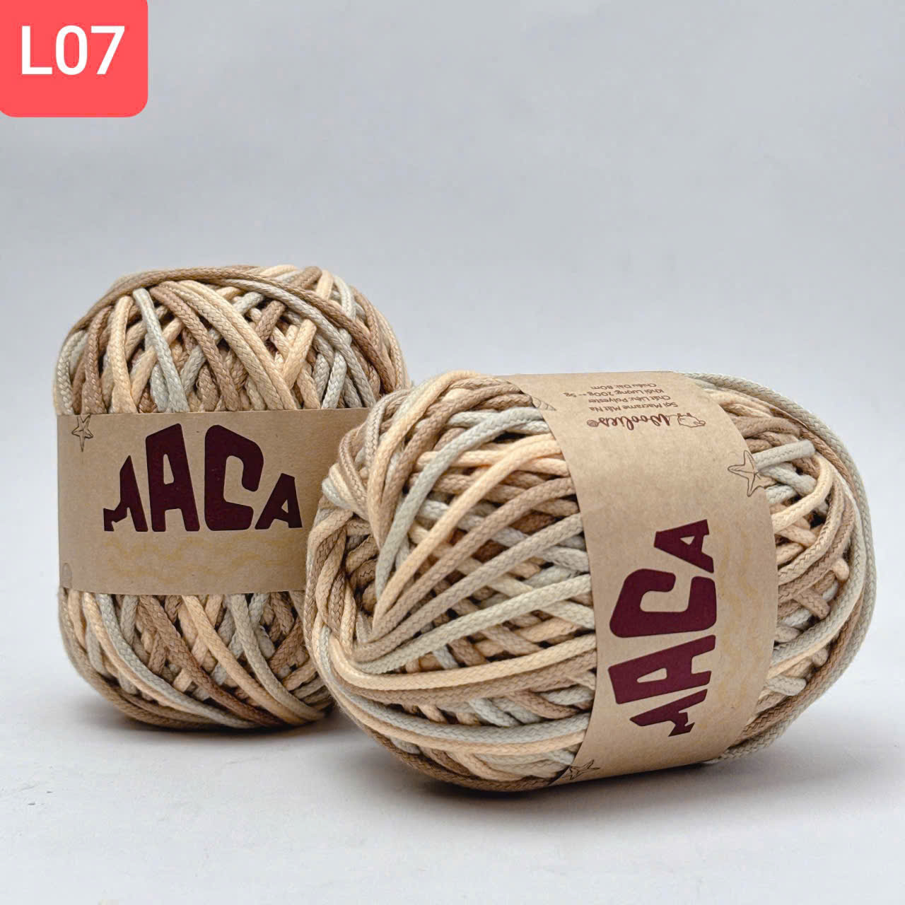 Sợi Maca loang 3mm Woolies 200g | Tada Craft
