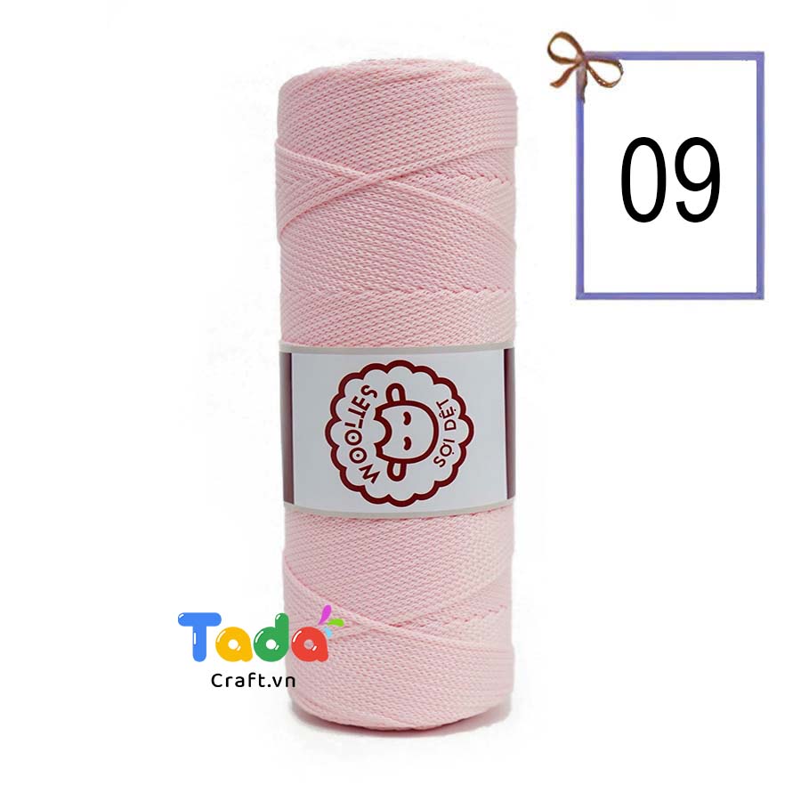 Sợi dệt trơn con cừu Woolies 2mm | Tada Craft
