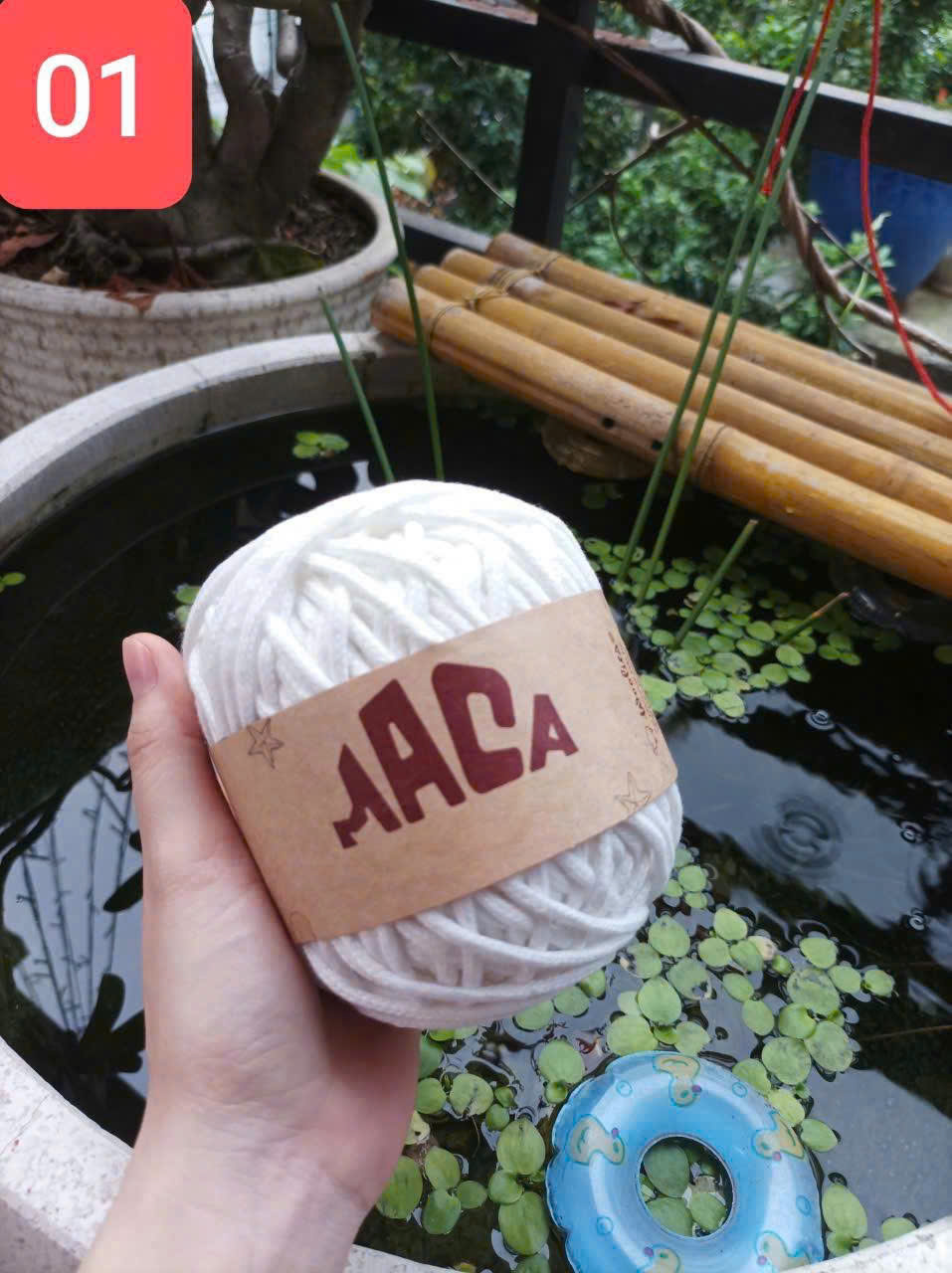 Sợi Maca trơn 3mm Woolies 200g | Tada Craft