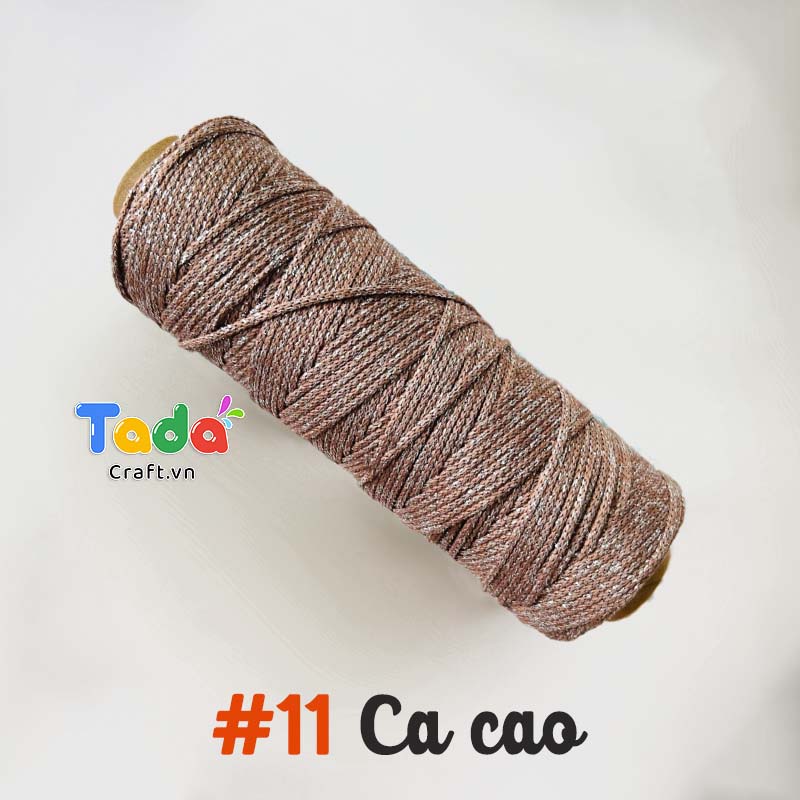 Sợi dệt ống kim tuyến tròn 2mm 125g | Tada Craft