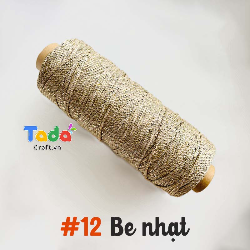 Sợi dệt ống kim tuyến tròn 2mm 125g | Tada Craft