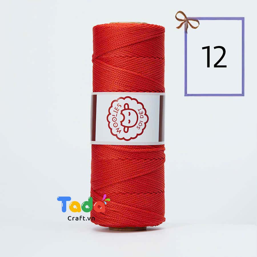 Sợi dệt trơn con cừu Woolies 2mm | Tada Craft