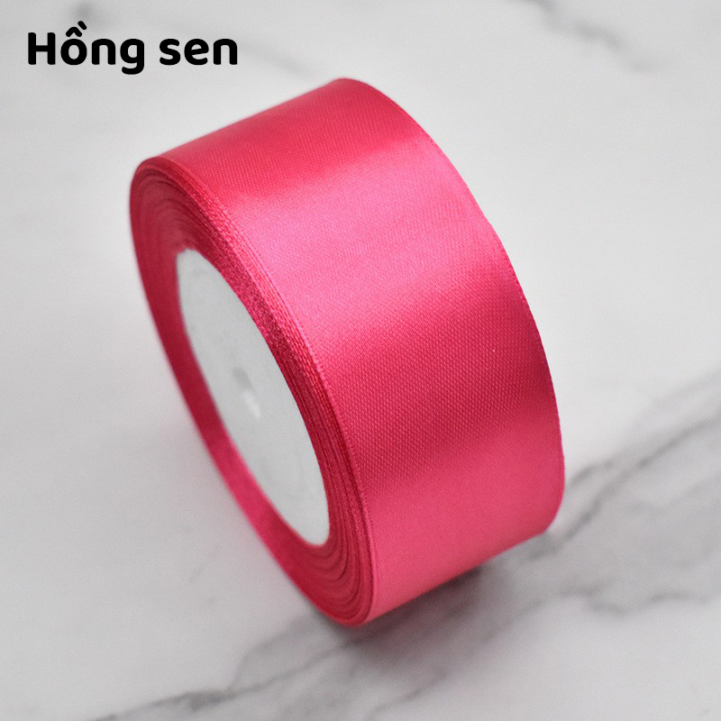 Cuộn ruy băng lụa trơn (bản 4cm)