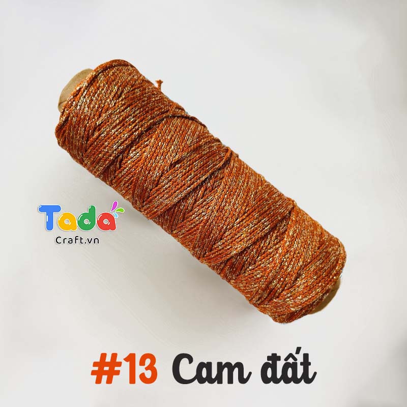 Sợi dệt ống kim tuyến tròn 2mm 125g | Tada Craft