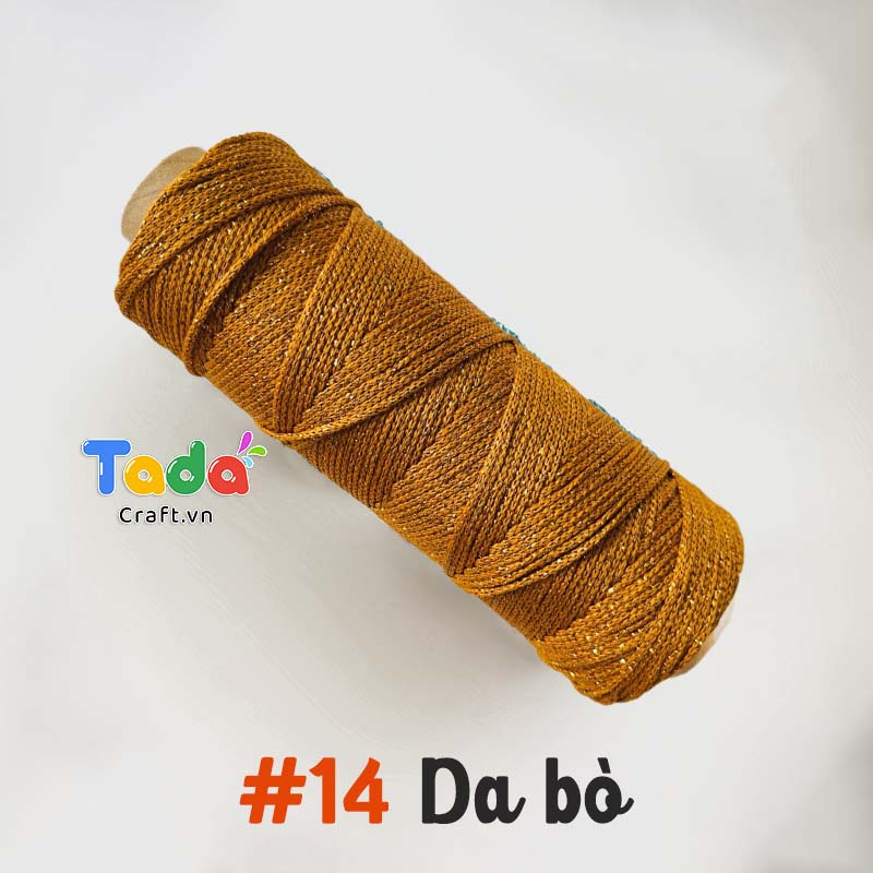 Sợi dệt ống kim tuyến tròn 2mm 125g | Tada Craft