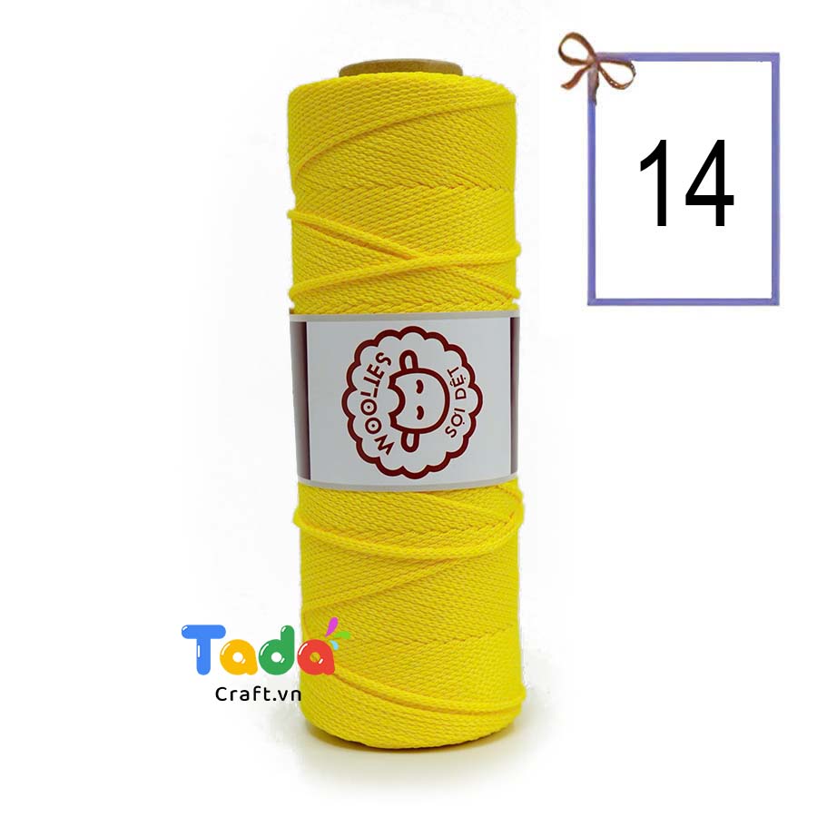Sợi dệt trơn con cừu Woolies 2mm | Tada Craft
