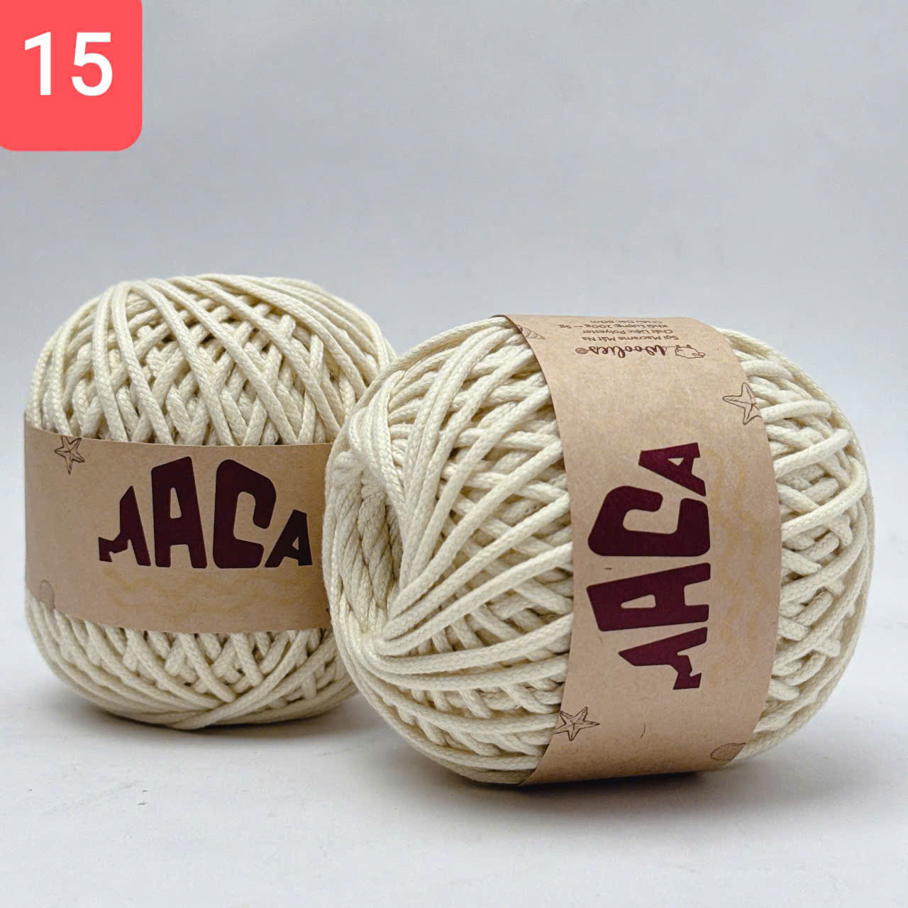 Sợi Maca trơn 3mm Woolies 200g | Tada Craft