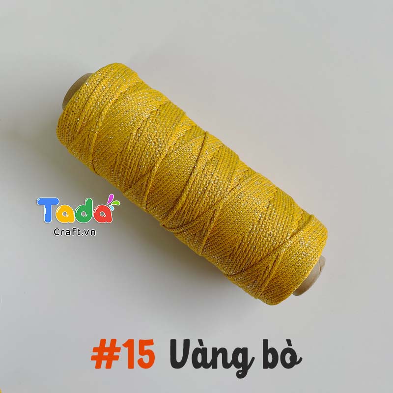 Sợi dệt ống kim tuyến tròn 2mm 125g | Tada Craft