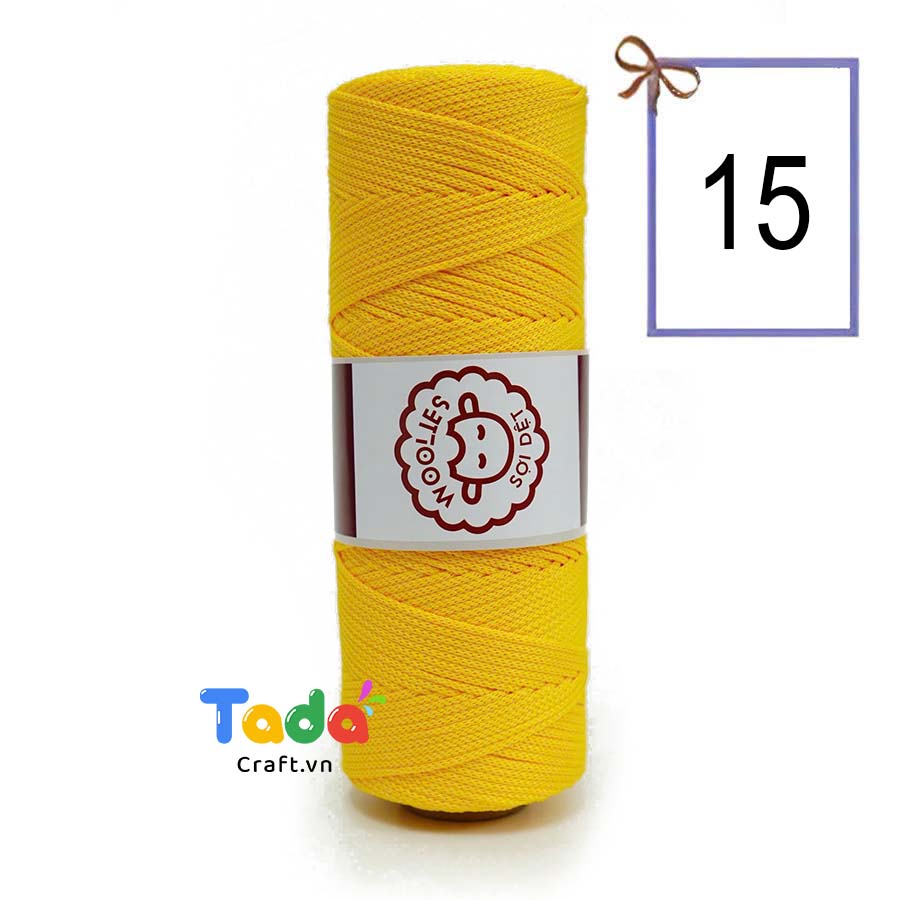 Sợi dệt trơn con cừu Woolies 2mm | Tada Craft
