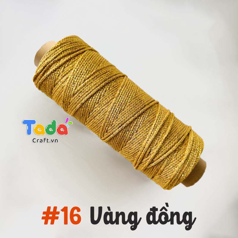 Sợi dệt ống kim tuyến tròn 2mm 125g | Tada Craft