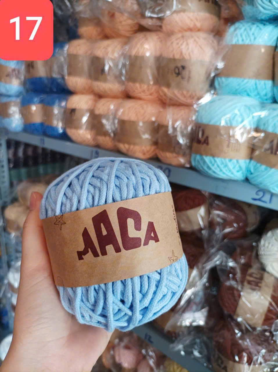 Sợi Maca trơn 3mm Woolies 200g | Tada Craft