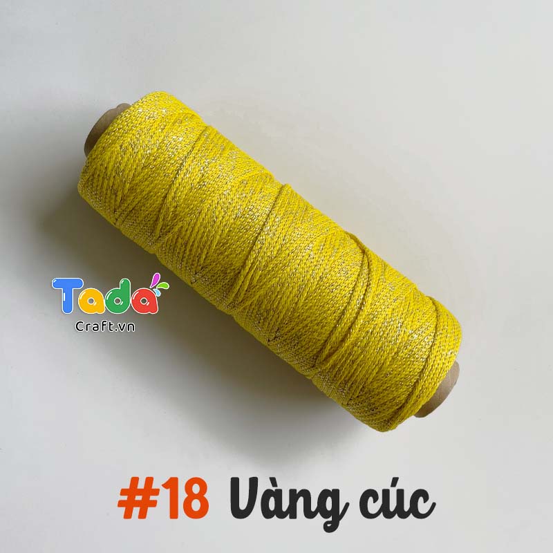Sợi dệt ống kim tuyến tròn 2mm 125g | Tada Craft