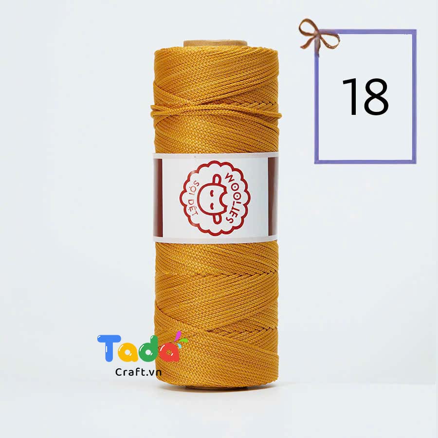 Sợi dệt trơn con cừu Woolies 2mm | Tada Craft