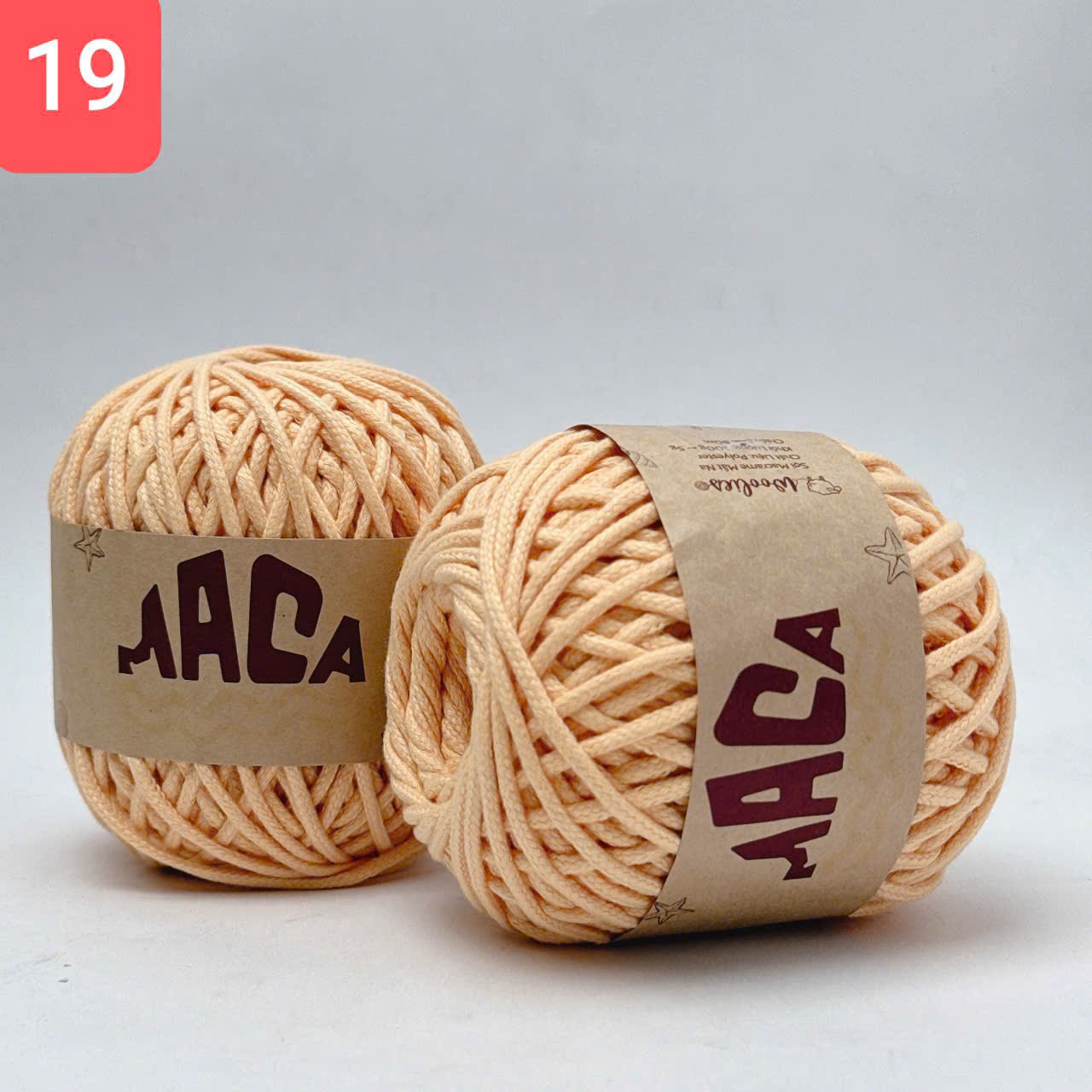 Sợi Maca trơn 3mm Woolies 200g | Tada Craft