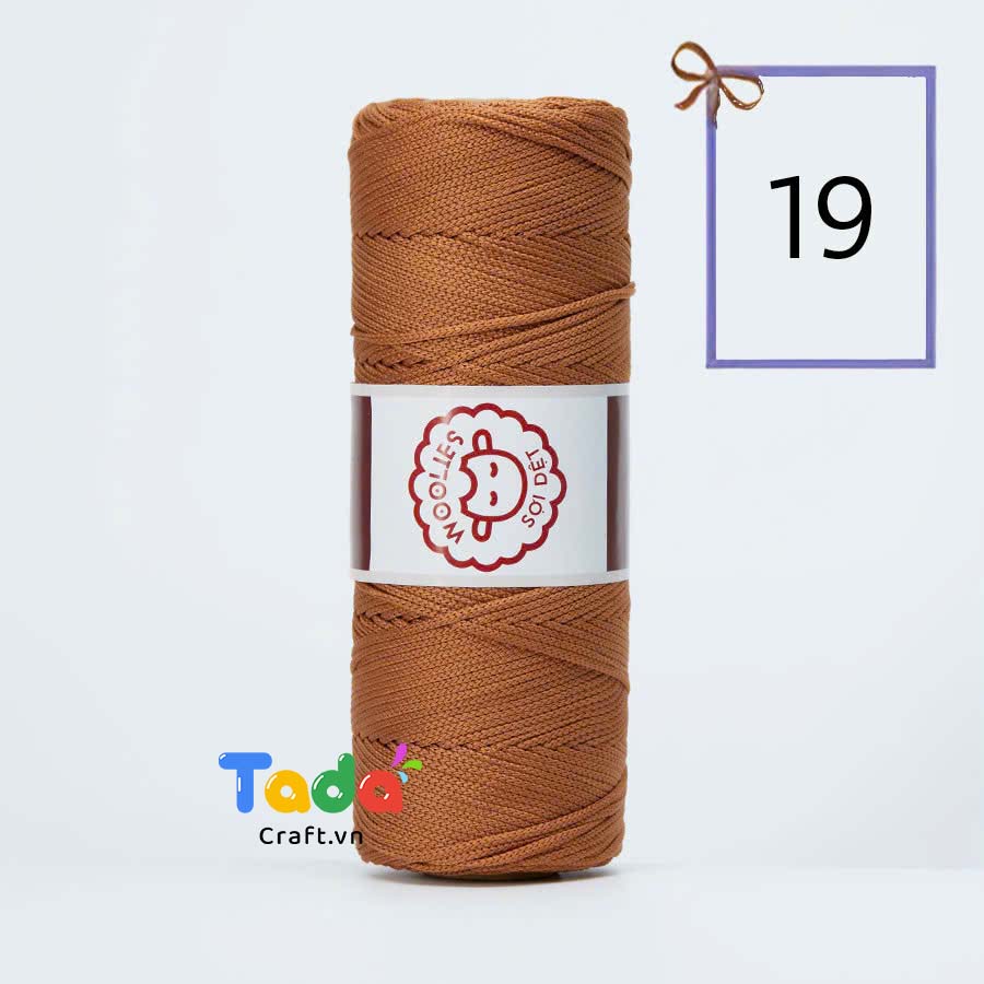 Sợi dệt trơn con cừu Woolies 2mm | Tada Craft