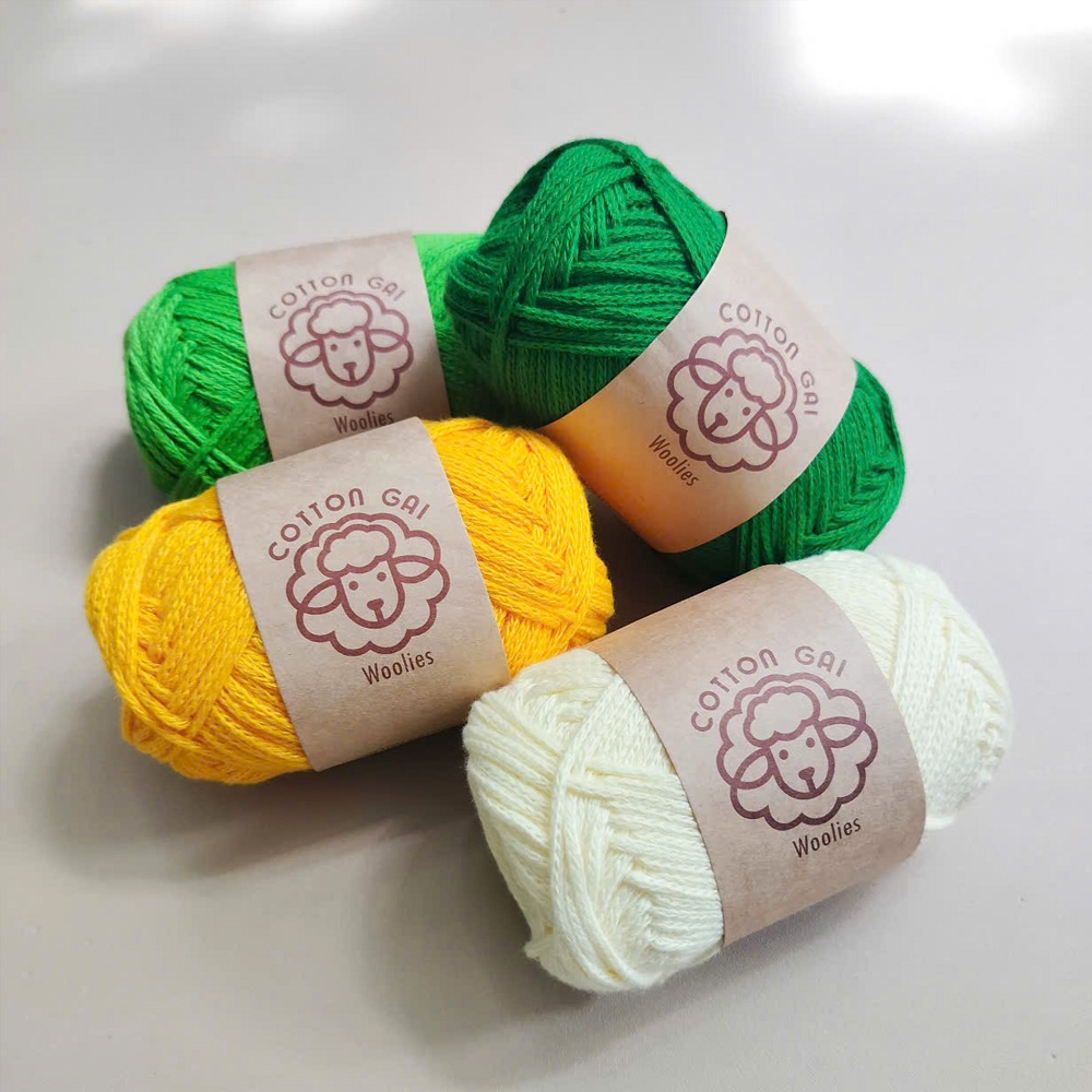 Sợi Cotton Gai 3mm Woolies 100g | Tada Craft
