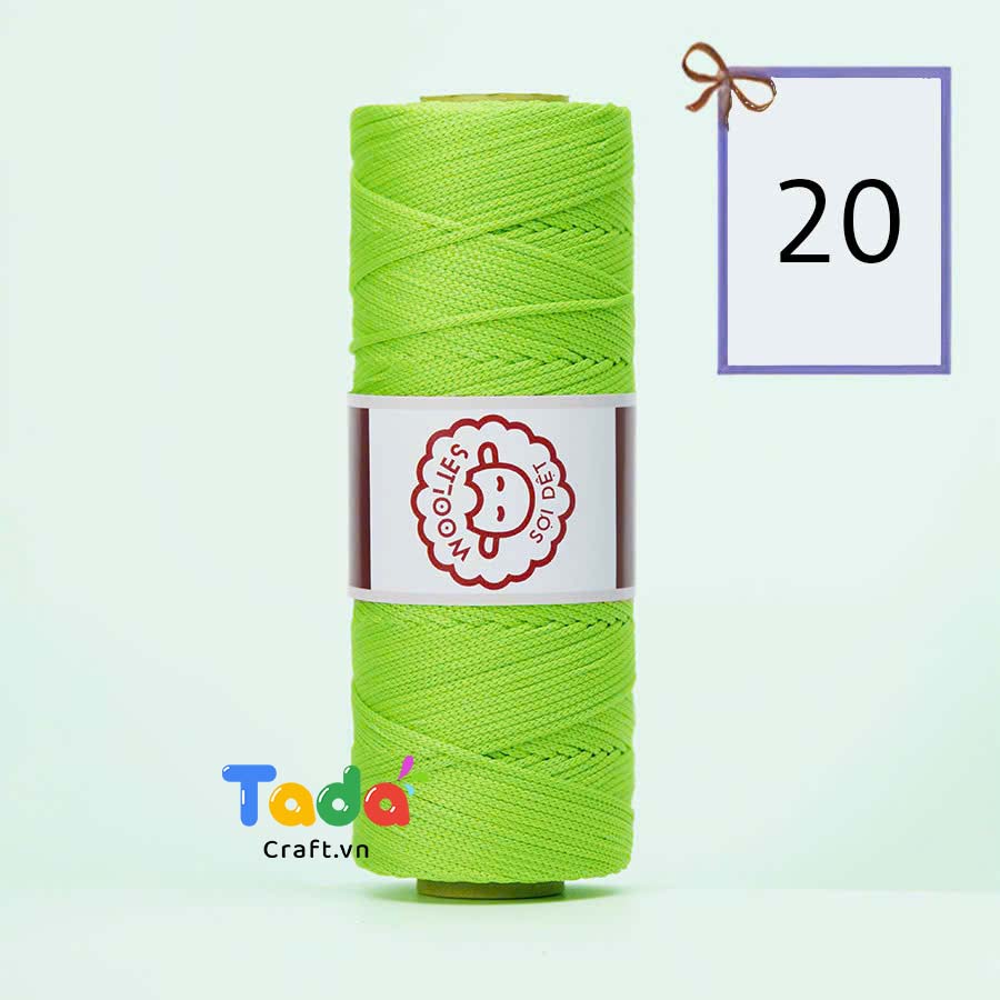 Sợi dệt trơn con cừu Woolies 2mm | Tada Craft