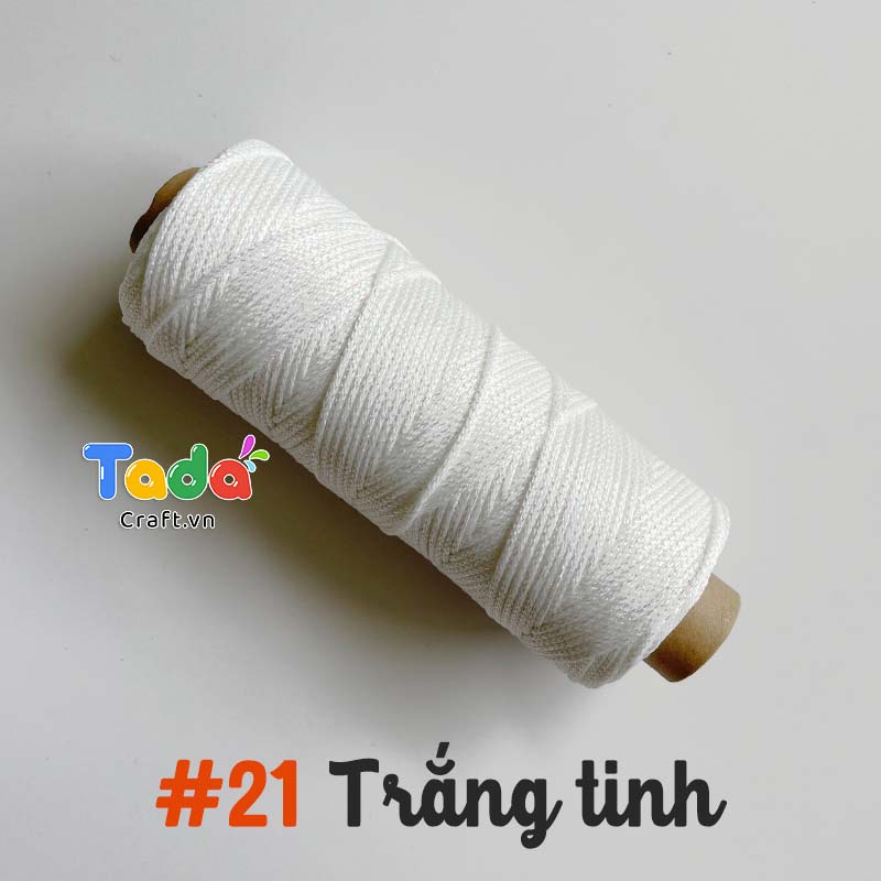 Sợi dệt ống kim tuyến tròn 2mm 125g | Tada Craft