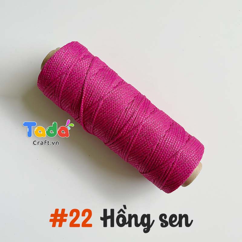 Sợi dệt ống kim tuyến tròn 2mm 125g | Tada Craft