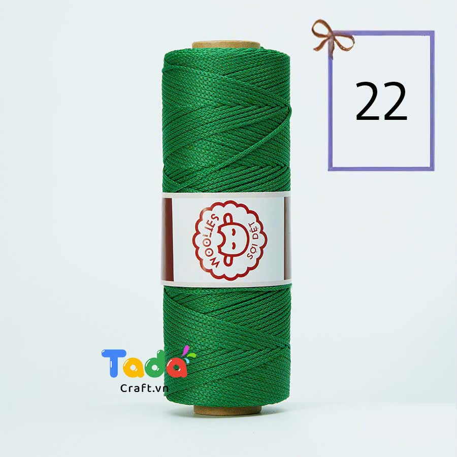 Sợi dệt trơn con cừu Woolies 2mm | Tada Craft