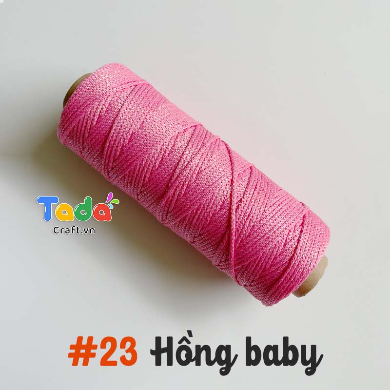 Sợi dệt ống kim tuyến tròn 2mm 125g | Tada Craft