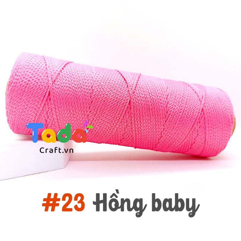 Sợi dệt trơn 2mm Craft Yarn 125g
