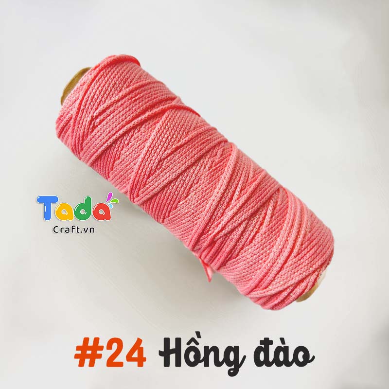 Sợi dệt ống kim tuyến tròn 2mm 125g | Tada Craft