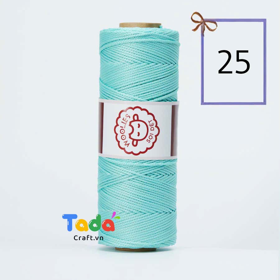 Sợi dệt trơn con cừu Woolies 2mm | Tada Craft