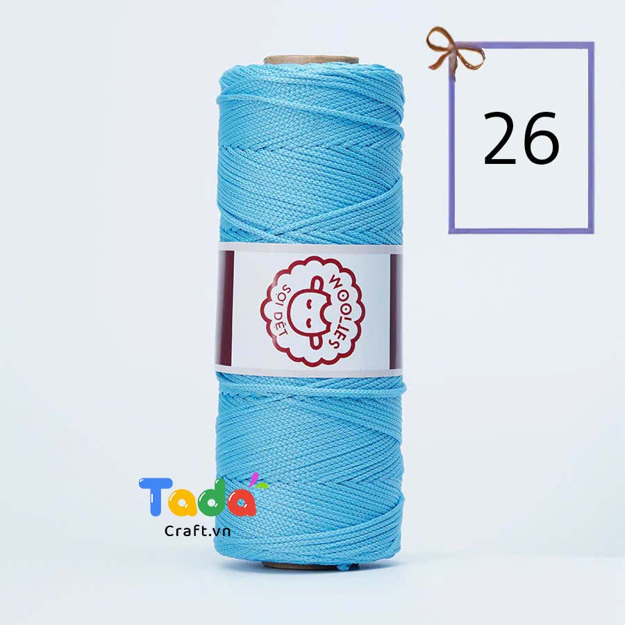 Sợi dệt trơn con cừu Woolies 2mm | Tada Craft