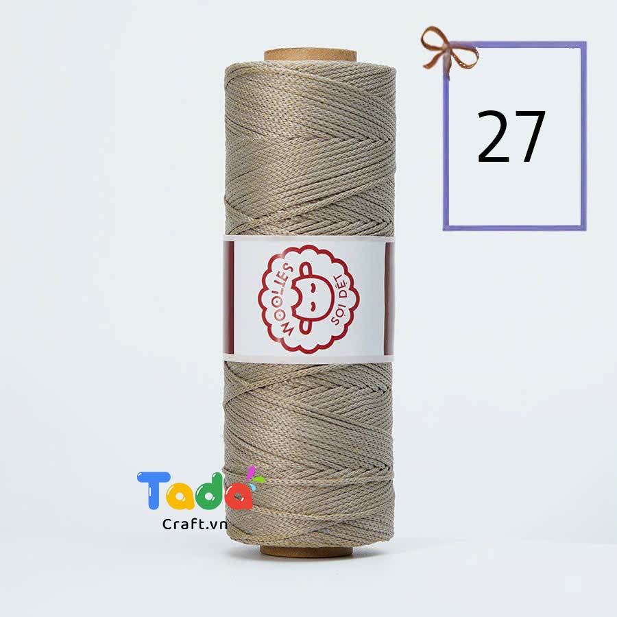 Sợi dệt trơn con cừu Woolies 2mm | Tada Craft