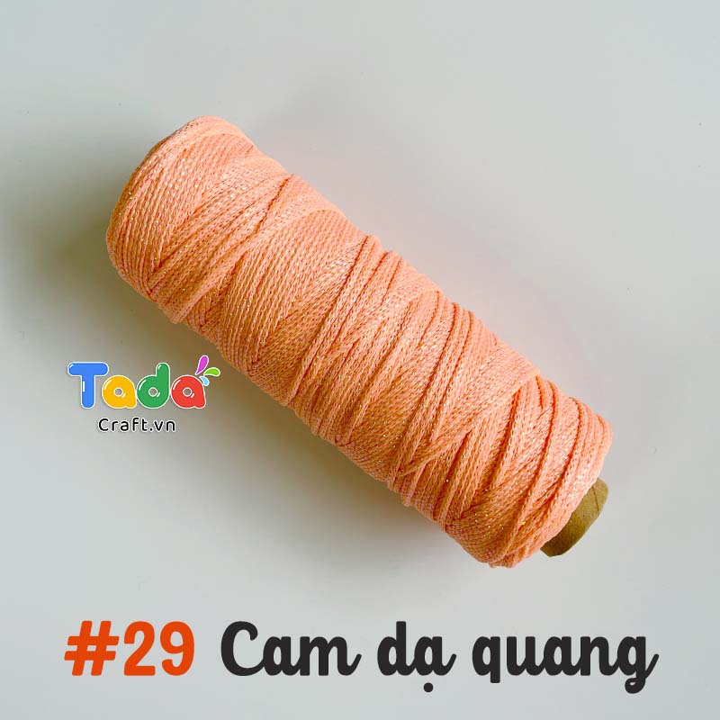 Sợi dệt ống kim tuyến tròn 2mm 125g | Tada Craft