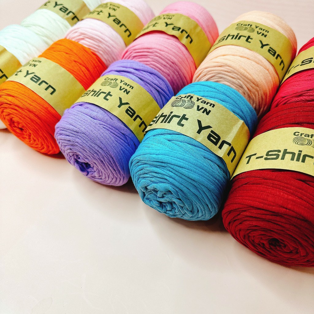 Sợi vải T Shirt Yarn (Vải Polyester) cuộn 250g | Tada Craft