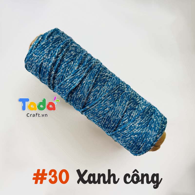 Sợi dệt ống kim tuyến tròn 2mm 125g | Tada Craft