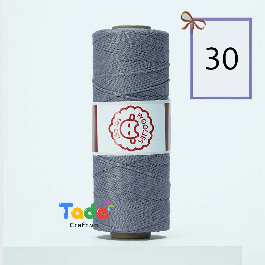 Sợi dệt trơn con cừu Woolies 2mm | Tada Craft