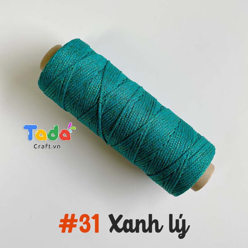 Sợi dệt ống kim tuyến tròn 2mm 125g | Tada Craft