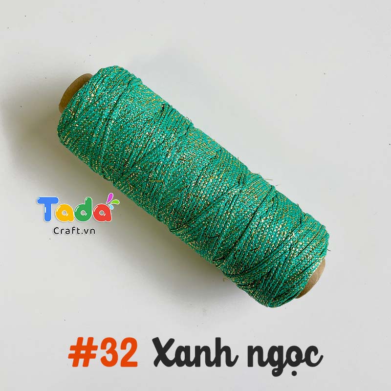 Sợi dệt ống kim tuyến tròn 2mm 125g | Tada Craft