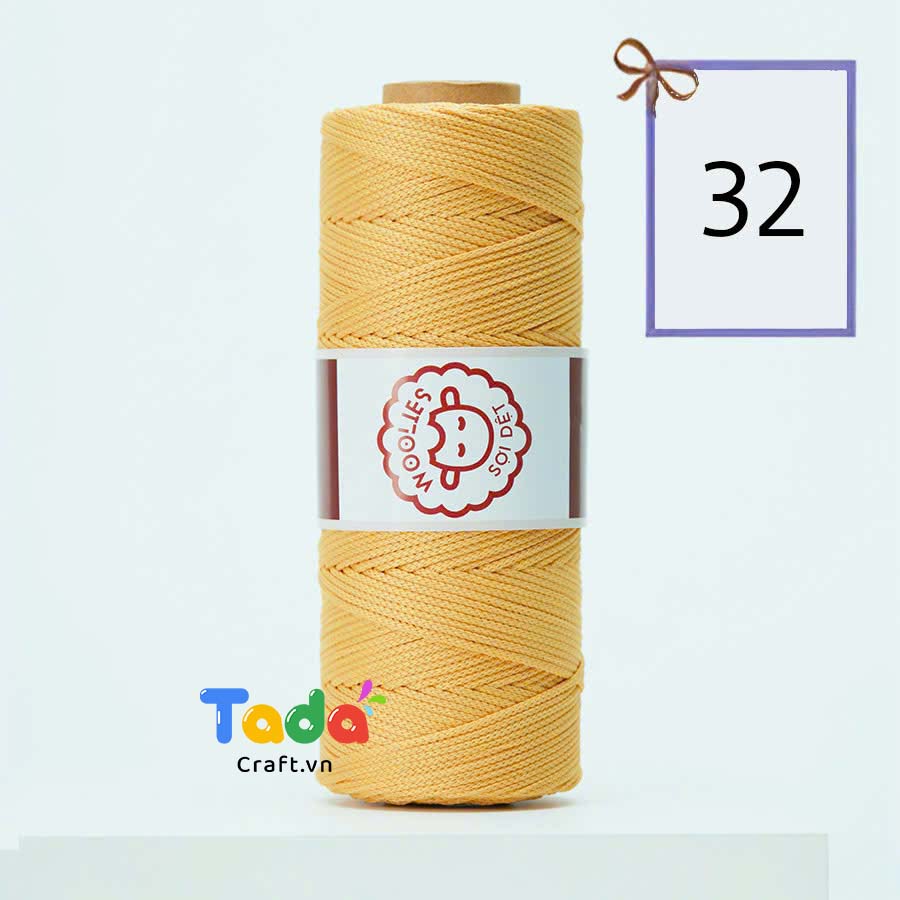 Sợi dệt trơn con cừu Woolies 2mm | Tada Craft