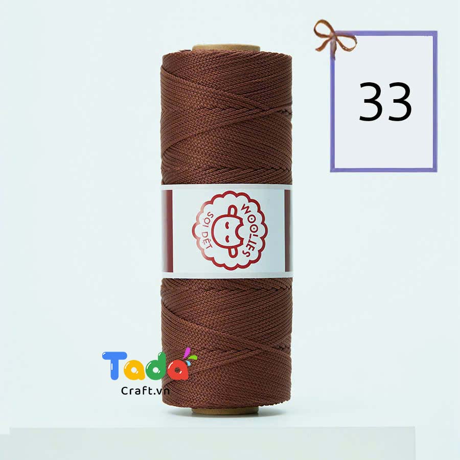 Sợi dệt trơn con cừu Woolies 2mm | Tada Craft