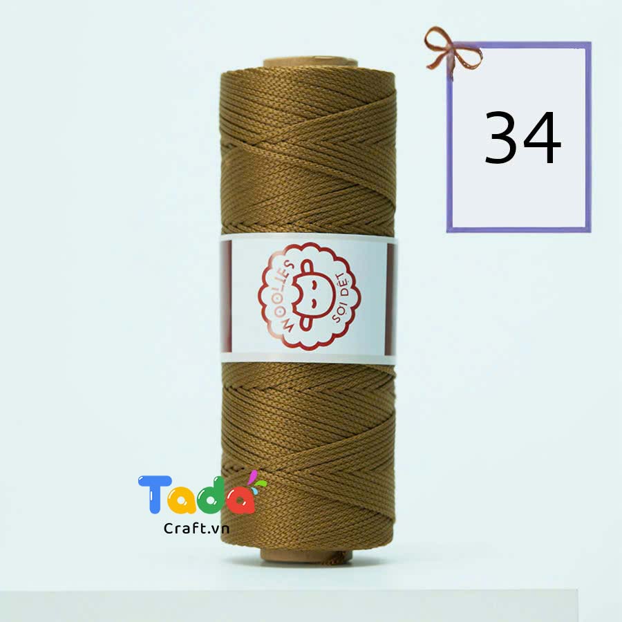 Sợi dệt trơn con cừu Woolies 2mm | Tada Craft